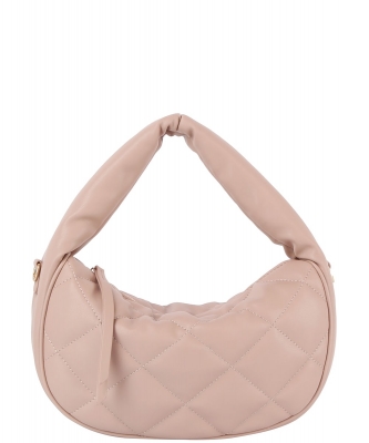 Puffy Woven Satchel HG-0158-M STONE